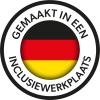 Zegel: Gemaakt in een inclusie-werkplaats