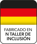 Sello: Fabricado en n taller de inclusión