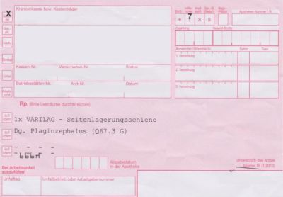 Baby Kopfform beurteilen verschobene Ohrachse bei Plagiocephalus