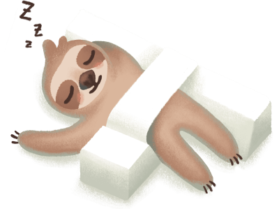 Varilag Faultier-Maskottchen im Seitenlagerunskissen