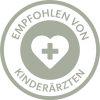 Siegel: Empfohlen von Kinderärzten, Physiotherapeuten & Hebammen