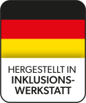 Siegel: Hergestellt in Inklusionswerkstatt